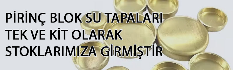 Pirinç Blok Su Tapaları Stoklarımıza Girmiştir.